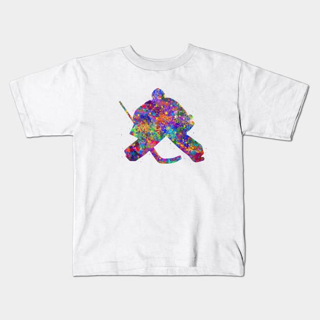 Ice hockey goalie Kids T-Shirt by Yahya Art